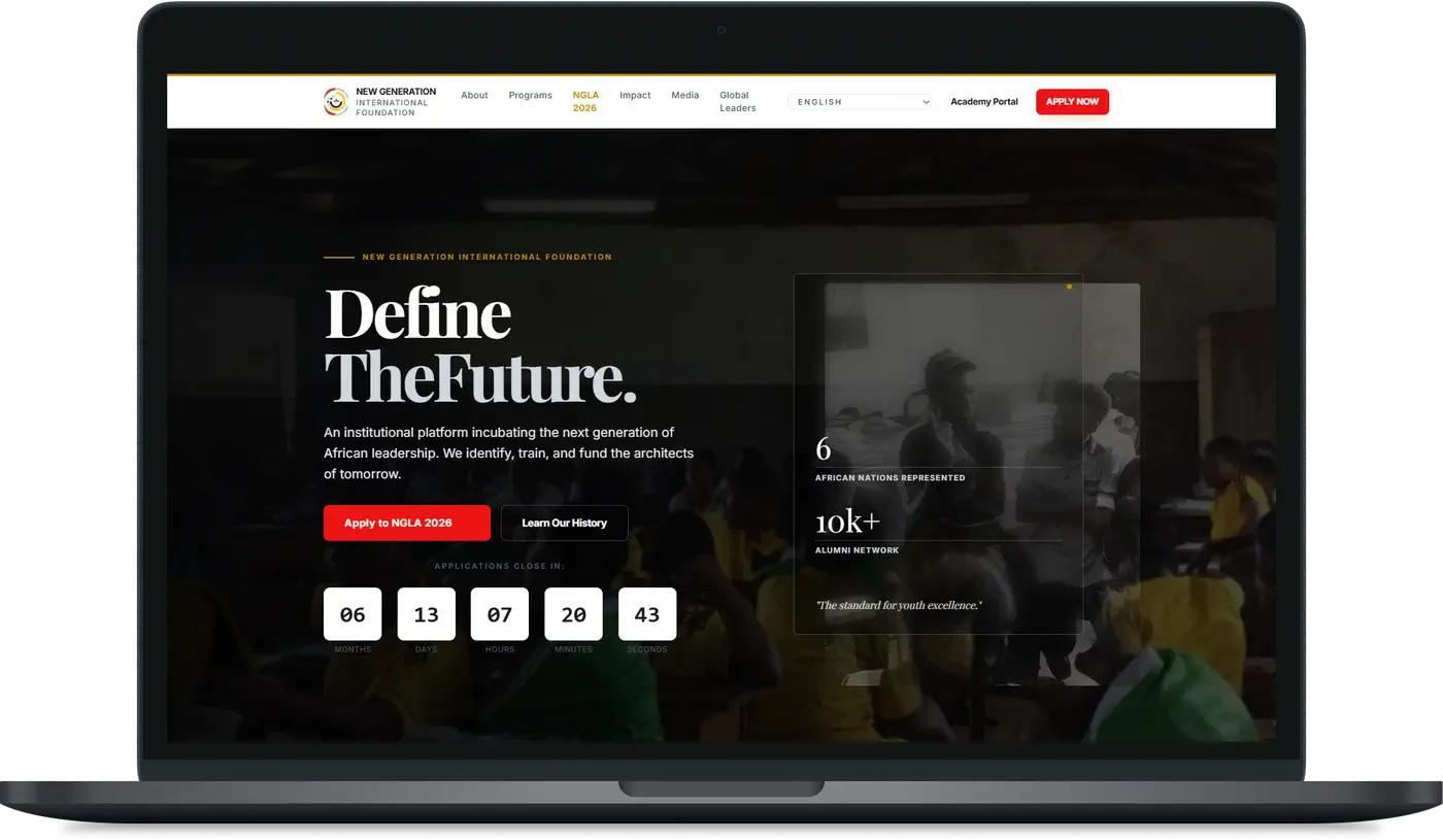 NGI Foundation live platform interface