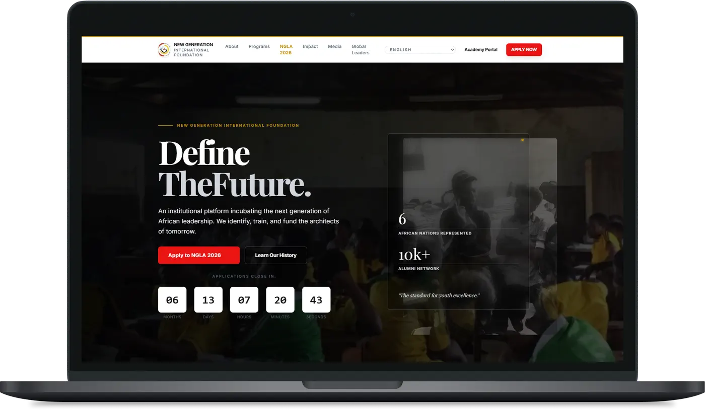NGI Foundation desktop mockup
